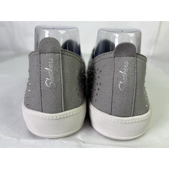 Skechers Womens 11 Wide Fit Slip On Air Cooled Memory Foam Shoes Rhinestones - Picture 6 of 10